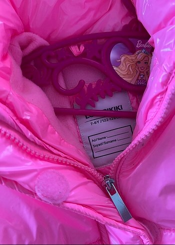 Kız Çocuk Pembe Parlak Kapüşonlu Mont - Görsel 3