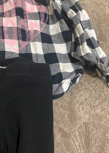 Gri Bol Kesim Kız Tayt - Görsel 3