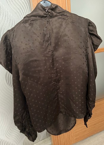 Setre Setre Düğmeli Kahverengi Vintage Kadın Bluz