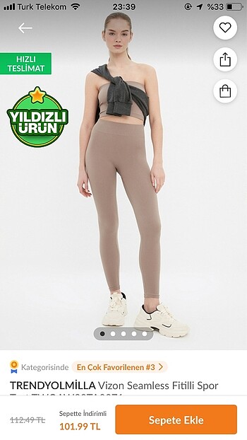 s Beden Trendyolmilla Fitilli Tayt