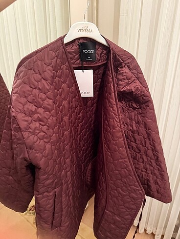 universal Beden bordo Renk Hoops Kimono