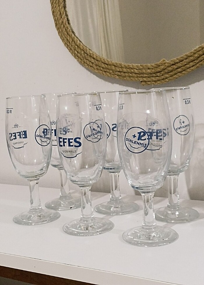 Efes Bira Bardağı Orjinal Antika - Görsel 3