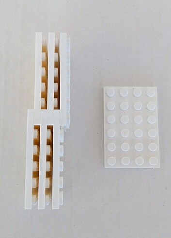 Diğer Lego Plate 4 x 6 - Beyaz 