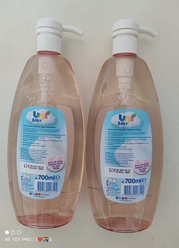 Uni baby bebek şampuanı 2x700 ml(1400ml).sıfır ürün. hiç açılmam