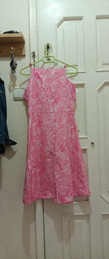 11-12 Yaş Beden pembe Renk Kız Çocuk elbise