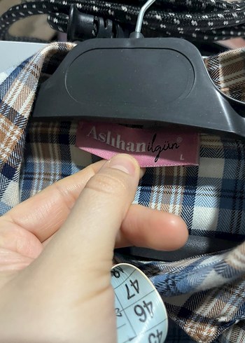 Nakışlı Düğmeli mavi kareli kadın Gömlek - Görsel 5