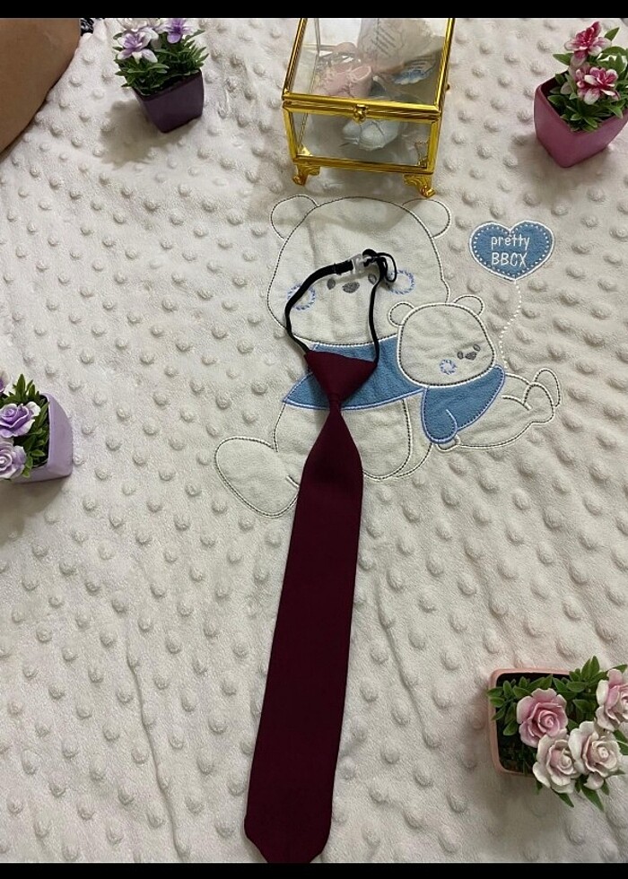 Bordo kravat - Görsel 2
