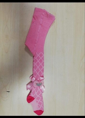 Kalp aksesuarli külotlu çorap  - Görsel 5