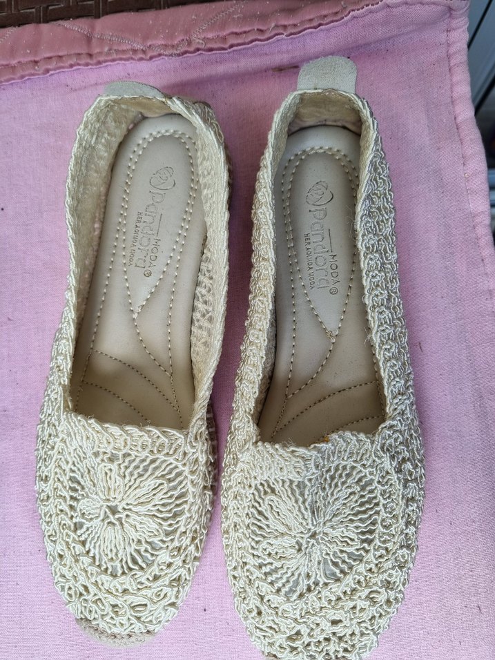 Bej Nakışlı Dantel Detaylı Kadın Espadril - Görsel 2