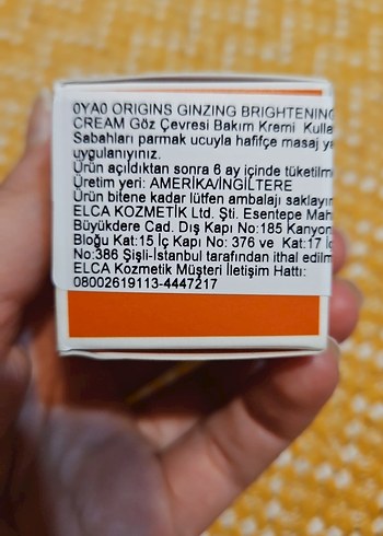 Diğer Origins Ginzing Aydınlatıcı Göz Kremi 15 ml