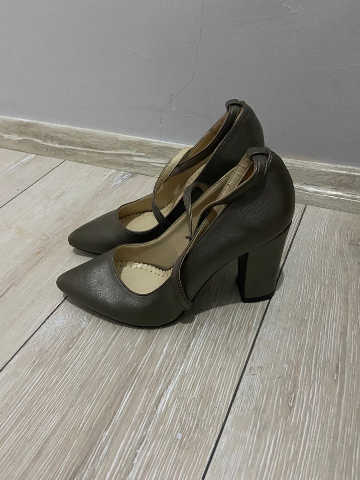 Füme rengi Stiletto Ayakkabı - Görsel 3