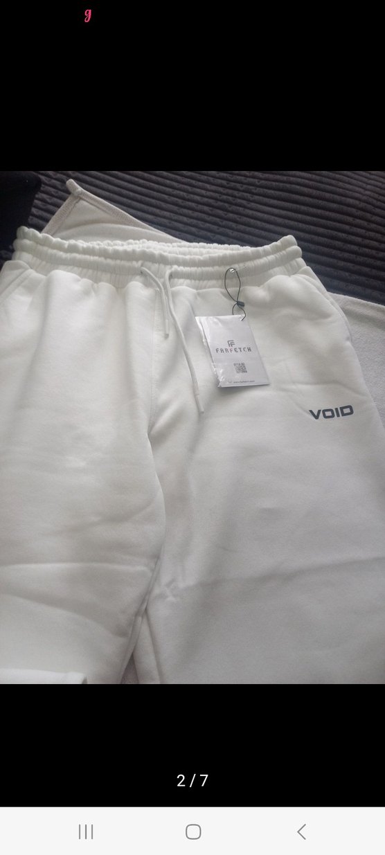 Beyaz Rahat Kesim Eşofman alt - Görsel 2