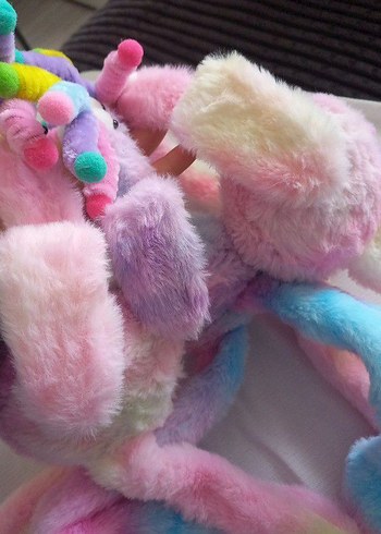 Renkli Tüylü Çocuk Saç Bantları - Görsel 3