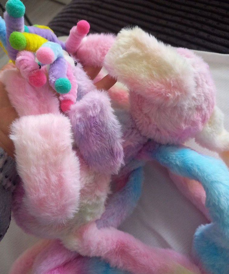 Renkli Tüylü Çocuk Saç Bantları - Görsel 3