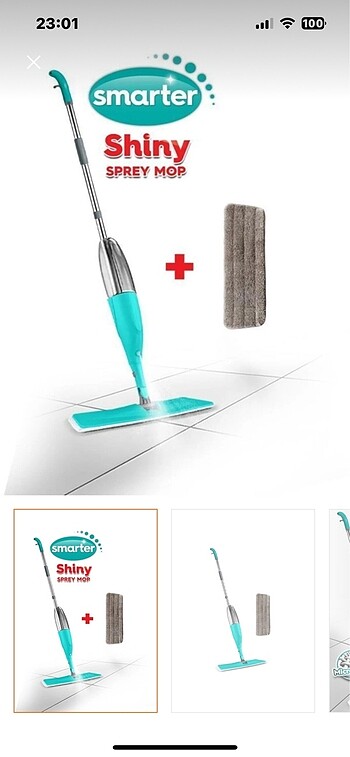 Temizlik seti spreyli mop