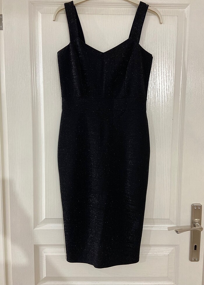 Simli Siyah elbise - Görsel 2