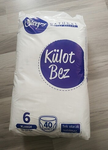 Sleepy 6 numara külot bez açılmamış. 40 adet 