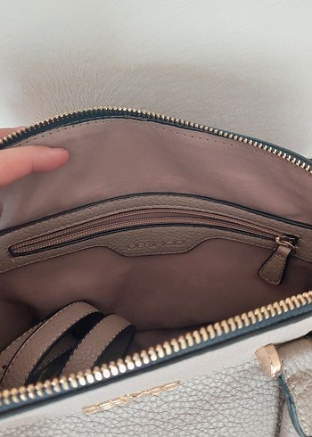 Derimod Bej Deri Kadın Omuz Çantası - Görsel 8