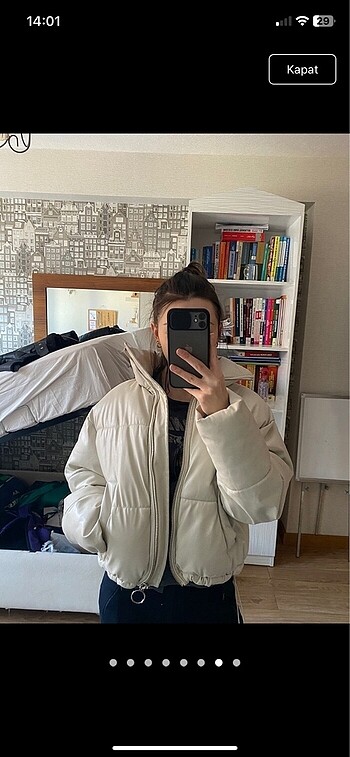 s Beden beyaz Renk bershka mont