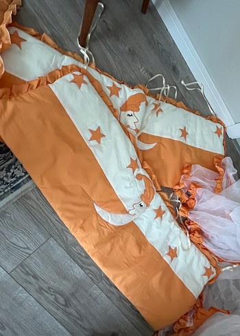 Turuncu Nakışlı Bebek Uyku Seti - Görsel 6