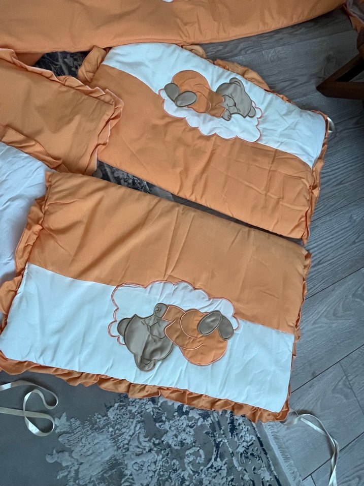 Turuncu Nakışlı Bebek Uyku Seti - Görsel 4