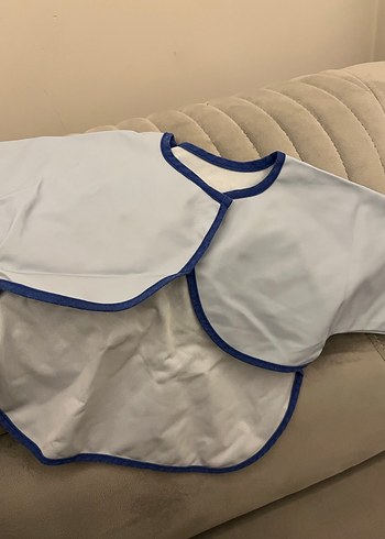 Mavi Gri Baskılı Bebek Önlüğü - Görsel 4