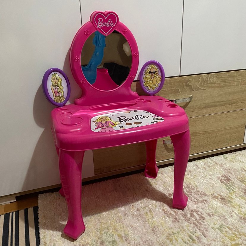 Barbie Temalı Pembe Çocuk Şifonyer - Görsel 2