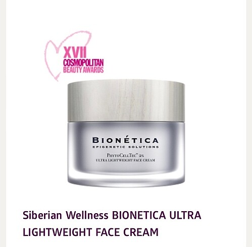 Siberian Wellness Bionetica botoks etkili krem