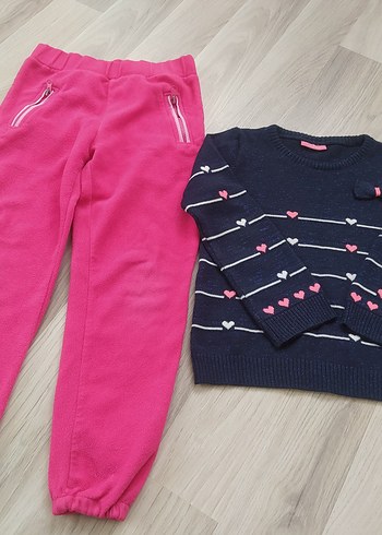 Pembe Kız Çocuk Rahat Eşofman Altı - Görsel 2