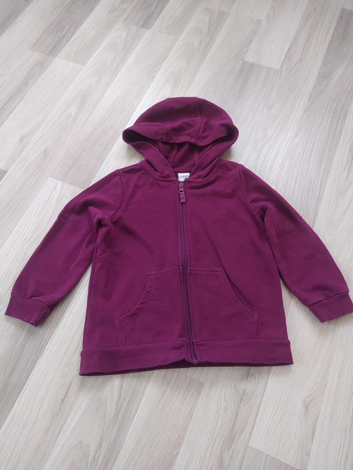 Mor Kapüşonlu Fermuarlı Sweatshirt - Görsel 3