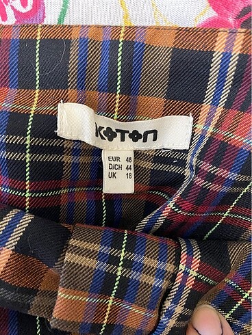 Koton kareli düz etek