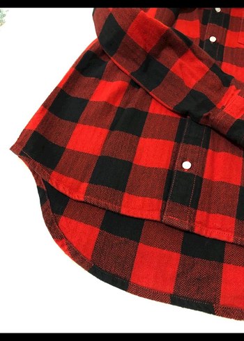 Guess Kapüşonlu Kırmızı Ekose Oduncu Çocuk Gömlek - Görsel 8