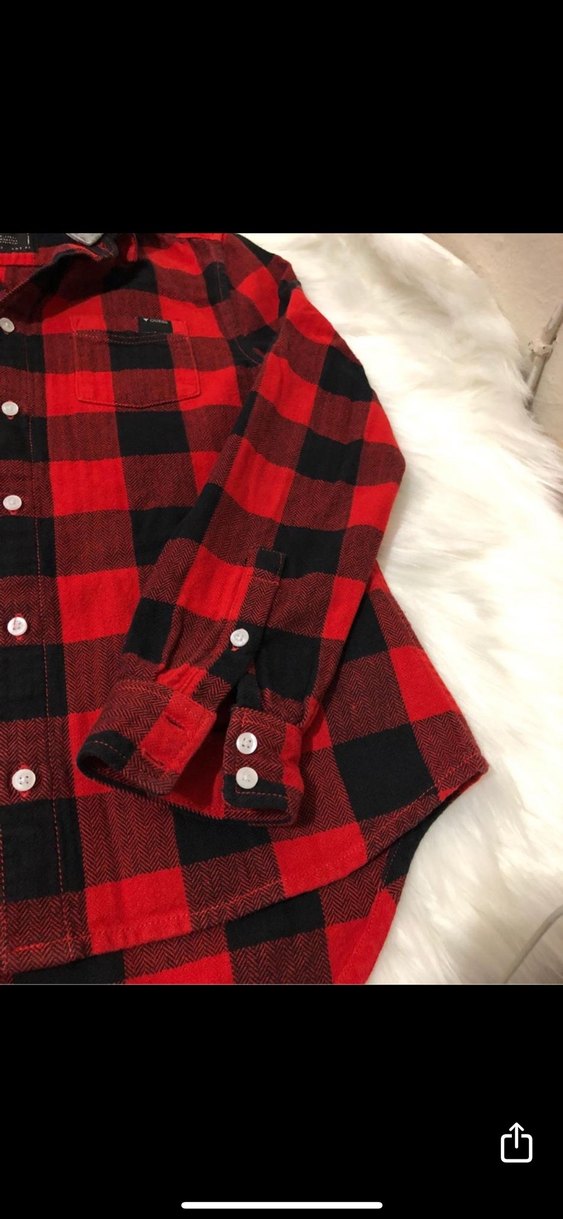 Guess Kapüşonlu Kırmızı Ekose Oduncu Çocuk Gömlek - Görsel 3