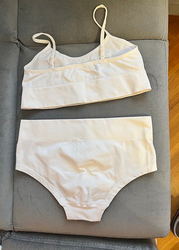 LA HALLE Beyaz Baskılı Mini Atlet ve Külot Takımı - Görsel 2