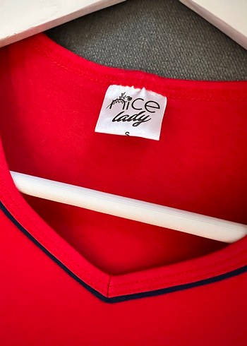 V Yaka Kısa Kollu günlük penye elbise - Görsel 7