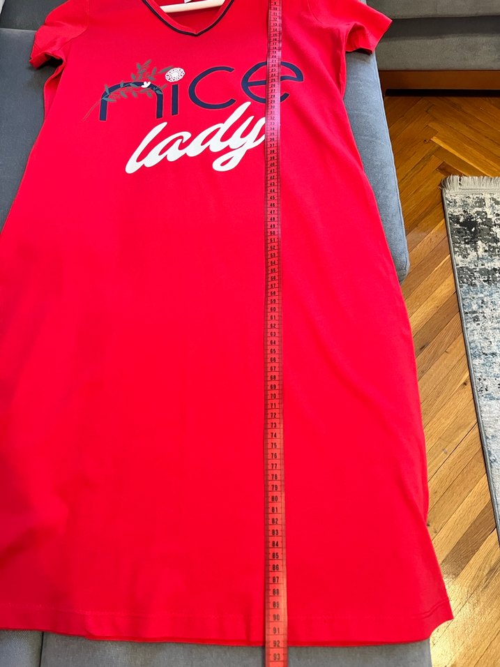 V Yaka Kısa Kollu günlük penye elbise - Görsel 5