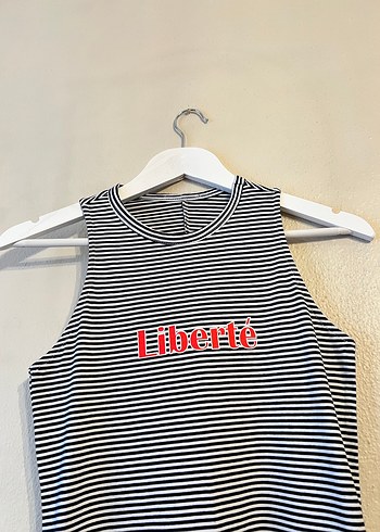 Çizgili penye elbise - Görsel 2