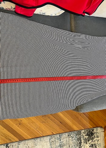 Çizgili penye elbise - Görsel 4