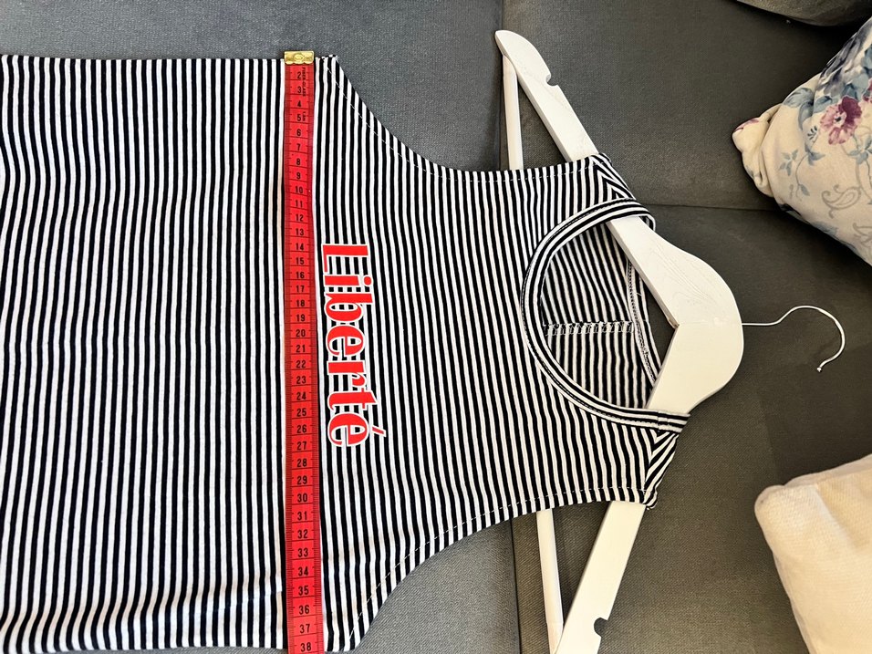 Çizgili penye elbise - Görsel 5