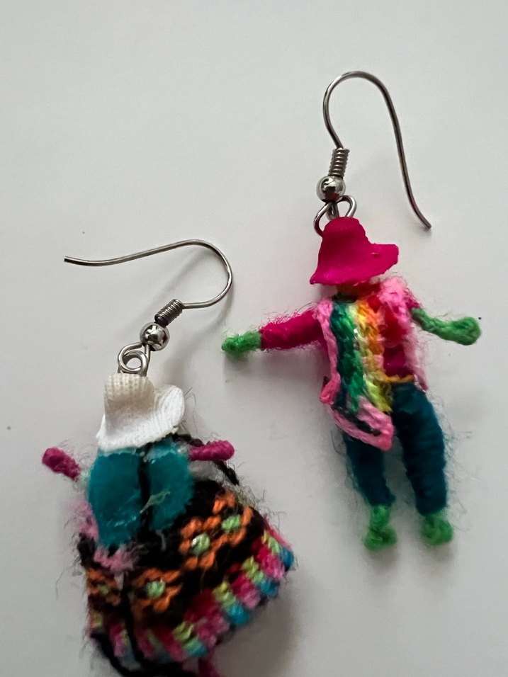 Renkli Örgü Bohem Kadın Küpeler - Görsel 4