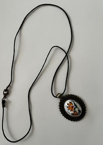 Çiçek Desenli Bohem Kadın Kolye - Görsel 2