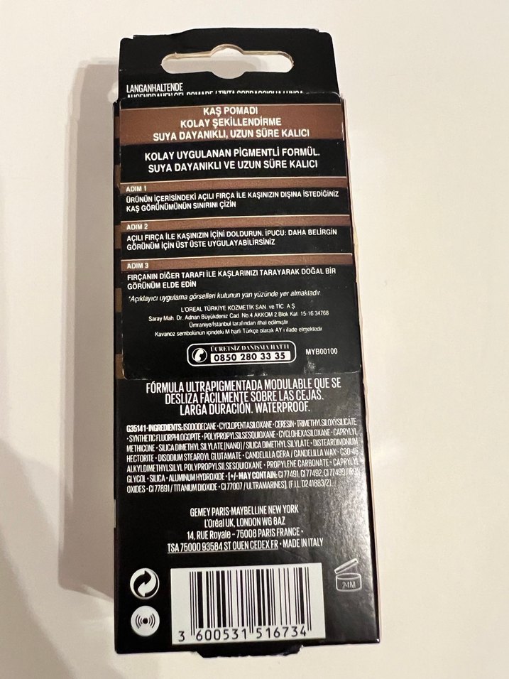 Maybelline Tattoo Brow Orta Kahverengi Kaş Kalemi - Görsel 3