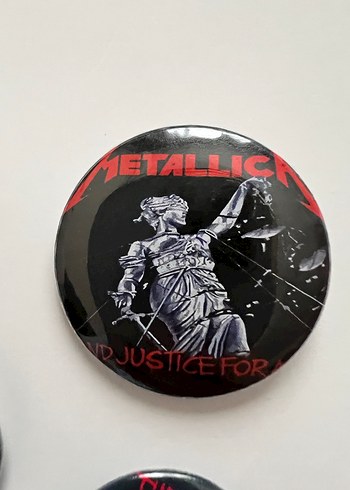 METALLICA Rock Punk Siyah Rozet Seti - Görsel 2