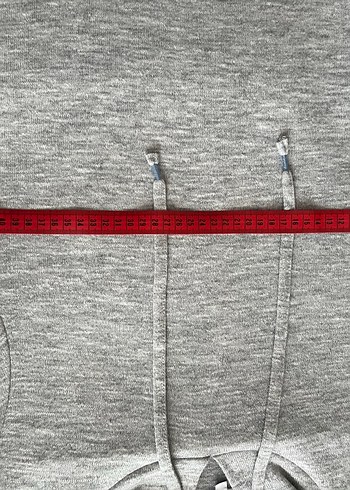 Gri Kadın Kapüşonlu Uzun Kollu Sweatshirt - Görsel 6