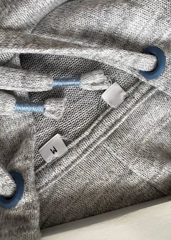 Gri Kadın Kapüşonlu Uzun Kollu Sweatshirt - Görsel 7