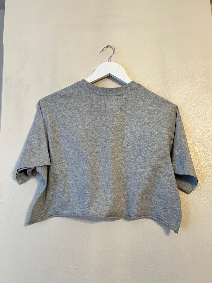 Gri Mini Kadın Tişört - Görsel 2