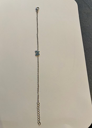 Turkuaz İşlemeli Zincir Detaylı Kadın Bileklik ve halhal - Görsel 6