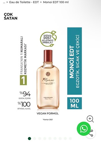 Monoi EDT 100 ml Kadın Parfümü