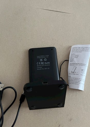 Siyah Hızlı Şarj Kablosuz Telefon Şarj Cihazı - Görsel 7