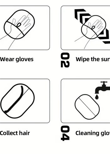 Tüy toplayıcı eldiven evcil hayvan 18cm en 25cm boy - Görsel 9